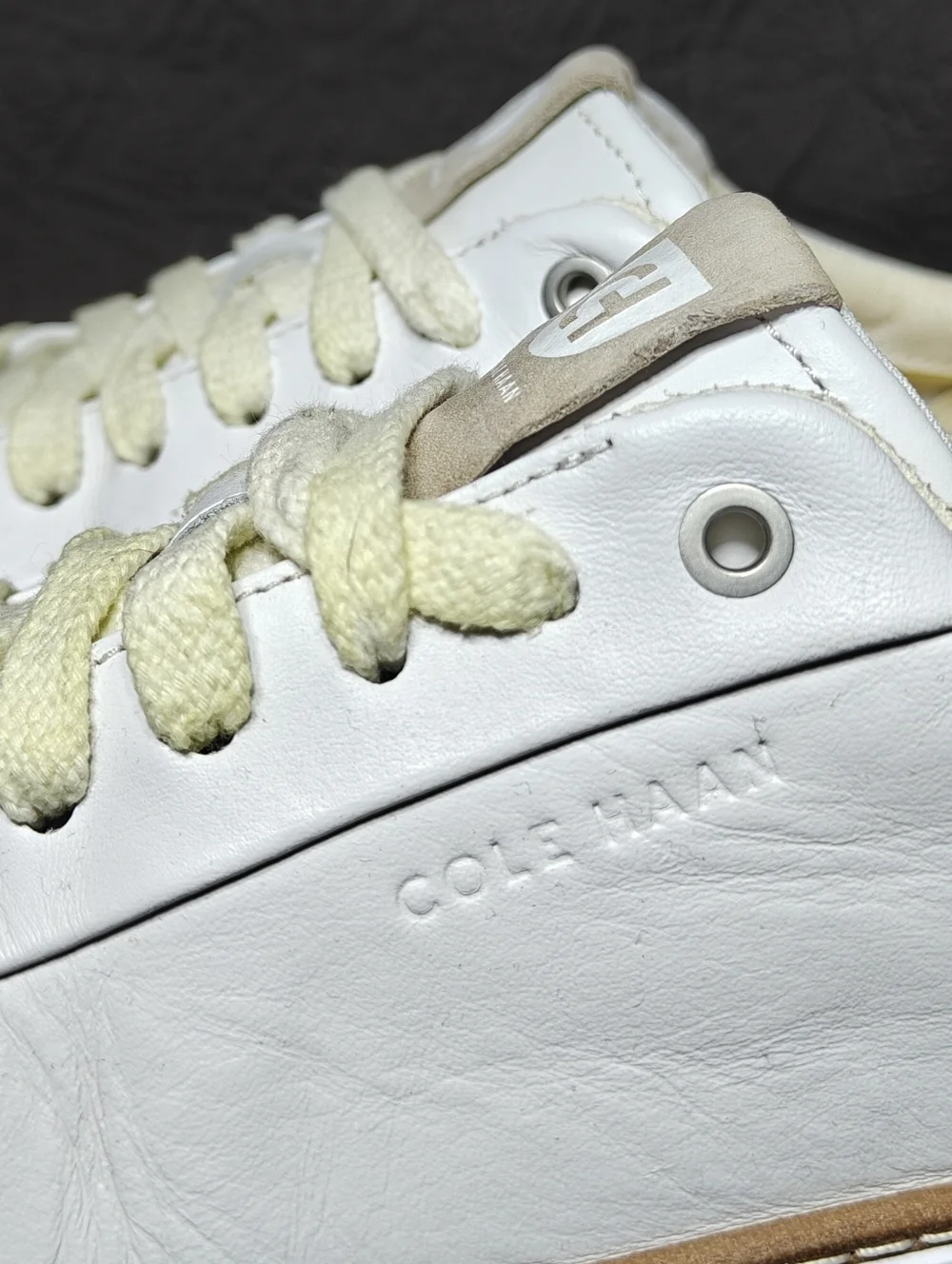 Cole Haan GrandPrø Topspin White Leather Casual Sneaker Lace Up Women's Shoe 8.5